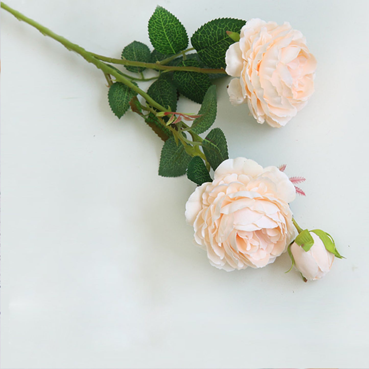 5pcs Artificial Peony Flowers Long Stem Fake Silk Peony for DIY Bridal Wedding Bouquets Centerpieces Arrangements Table Party Baby Shower Home Decor