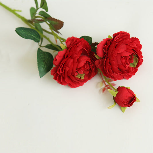 5pcs Artificial Peony Flowers Long Stem Fake Silk Peony for DIY Bridal Wedding Bouquets Centerpieces Arrangements Table Party Baby Shower Home Decor