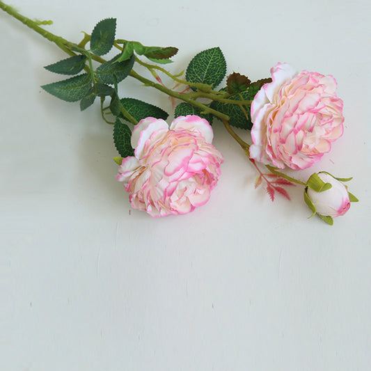 5pcs Artificial Peony Flowers Long Stem Fake Silk Peony for DIY Bridal Wedding Bouquets Centerpieces Arrangements Table Party Baby Shower Home Decor