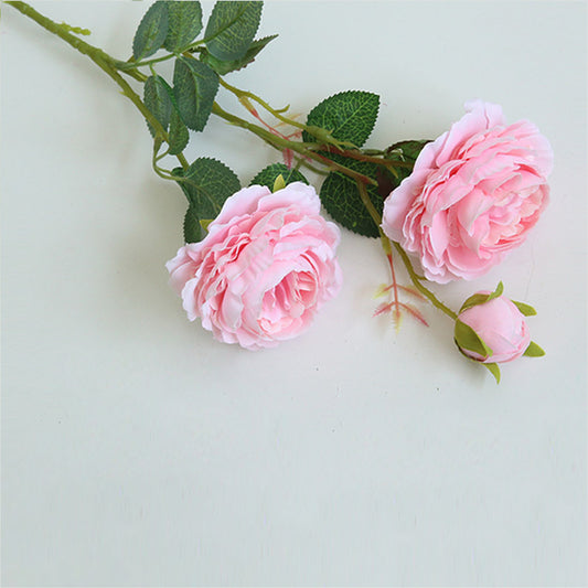 5pcs Artificial Peony Flowers Long Stem Fake Silk Peony for DIY Bridal Wedding Bouquets Centerpieces Arrangements Table Party Baby Shower Home Decor