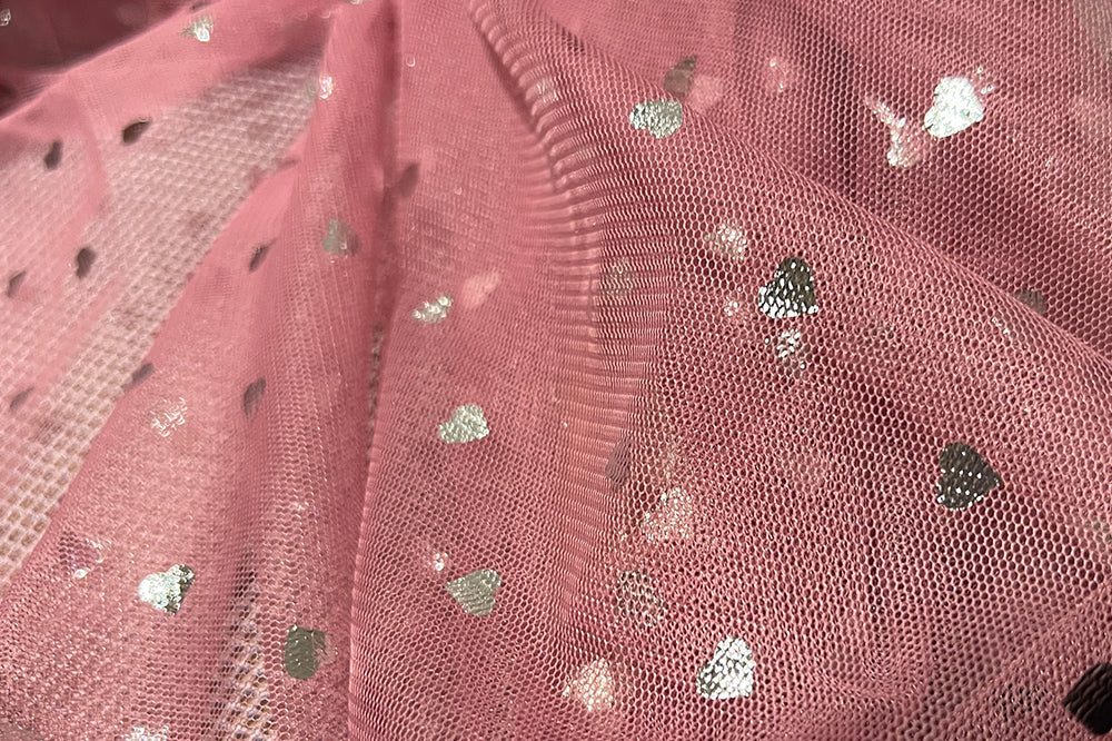 100%POLY Mesh With Silver Foil Shiny Small Hole